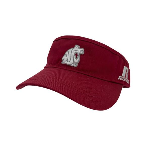Washington State Cougars WSA Cougars Russell Athletics Hook and Loop Visor Red - Picture 3 of 10